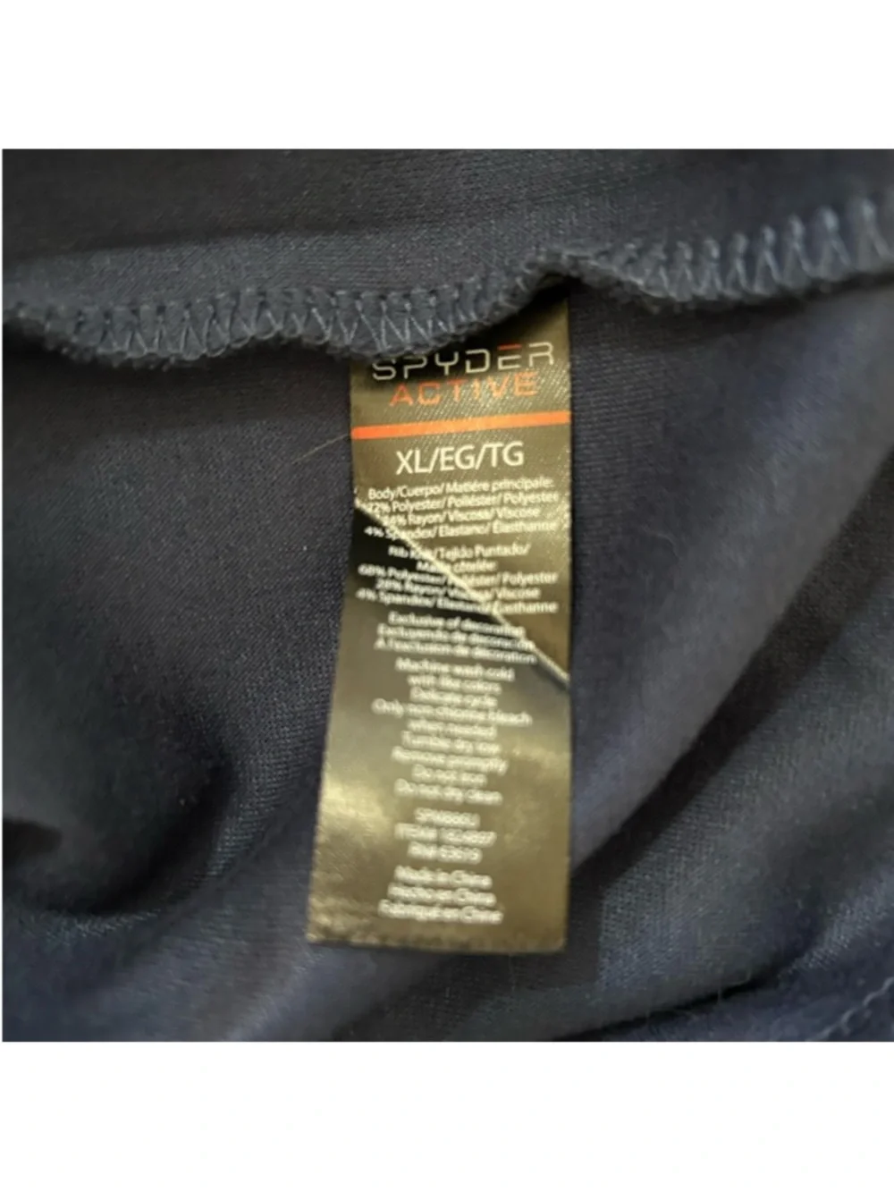 NEW SPYDER Men’s Navy Blue Full Zip-Up Hooded Jacket Sweatshirt Athletic size XL